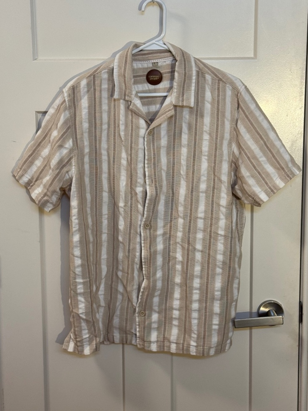 Striped Camp-Collar Shirt